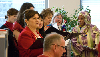 The UCOP Singers performed a wide variety of songs
