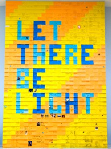 Let There Be Light installation in Franklin lobby