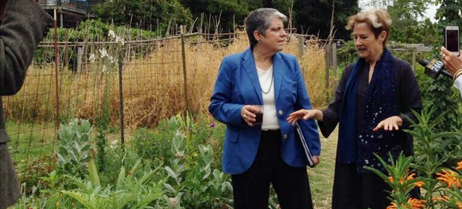 President Napolitano and Alice Waters