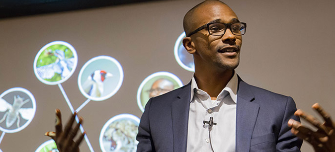 UCSF neuroscience grad student Sama Ahmed, whose three-minute talk on "how to know your species" won first place at the campuswide contest, will compete for the Grad Slam championship in Oakland May 4.
