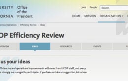 Screen shot from Efficiency Review website