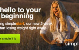 Screen shot from Weight Watchers website