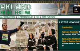 Screen grab from Oakland Running Festival website