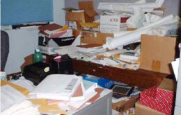 cluttered office