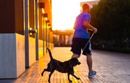 Runner with his dog