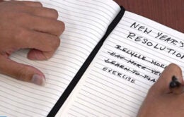 Writing New Year's resolutions