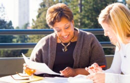 Colleagues working together