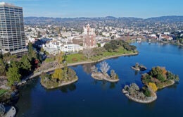Aerial view of Lake Merritt
