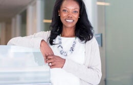 Woman wearing white shirt