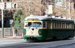 Historic F train trolley in San Francisco