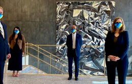 UCOP leadership at Broadway ribbon-cutting ceremony