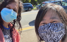 Colleagues participating in a walk with LaSA