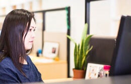 Woman working at computer