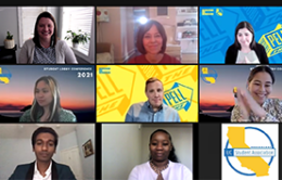 Members of the UC Federal Governmental Relations team are virtually awarded the Ally of the Year Award by UCSA on March 21, 2021.