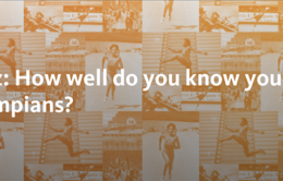 Composite graphic of historic UC olympians