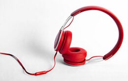 Red headphones
