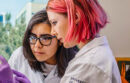 Students working in a lab