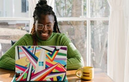 Person working on laptop computer