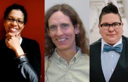 (From L to R): Reverend Angel Kyodo Williams; Genny Beemyn, Ph.D.; Robyn Henderson-Espinoza, Ph.D.