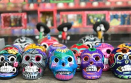 Decorated sugar skulls