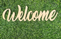 sign reading welcome