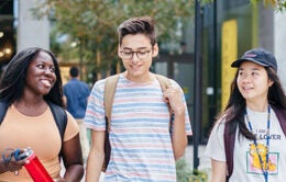 UC Irvine students walking on campus