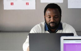 Man working on computer