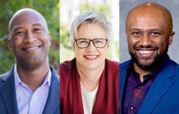 Van Williams, Pamela Brown and Andenet Emiru