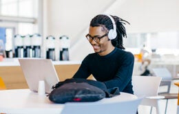 Man working on computer