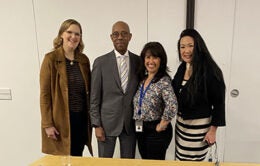 EVP/COO Rachael Nava, President Drake, OPSA President Trish Dolan and Chief of Staff to the President Jenny Kao