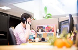 Woman talking on the phone