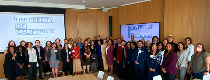Attendees of the Advancing Faculty Diversity Program Spring Convening at UC San Diego in April 2023.