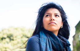 woman looking into the distance