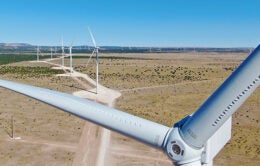wind turbines on California landscape