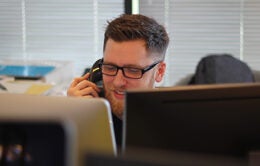 Man talking on phone