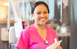 Smiling nurse at UC San Diego