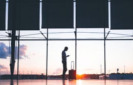 Man standing in airport