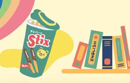 Pocky sticks and books