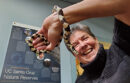 Glenda Humiston holding a snake