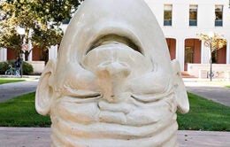 Egghead sculpture, UC Davis