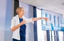 Woman giving a presentation