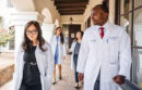 UC Riverside doctors walking on campus