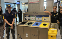 Cal Zero Waste partnered with concessionaire Levy, Cal Athletics and the reusable cup company r.World to introduce reusable cups at Cal home football games last season. (Credit: Cal Zero Waste.)