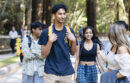 UC Santa Cruz students walking on campus