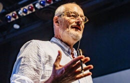 Man speaking at UC Santa Barbara