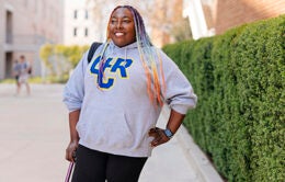 Deidre Lynn Reyes, Master Scholar program. Photographed at the UC Riverside Student Disability Resource Center.