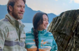 Man and woman in outdoor gear