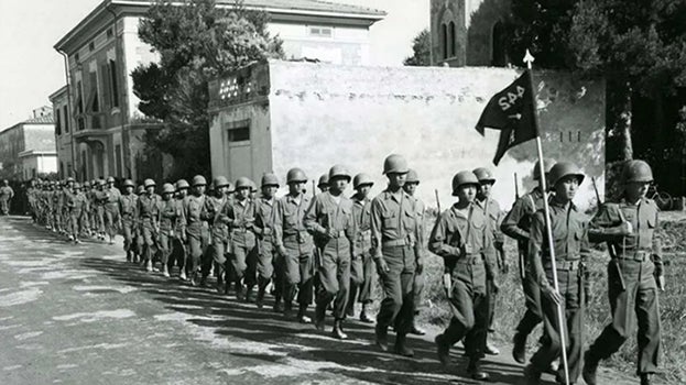 U.S. Fifth Army soldiers of Company M, 100th Infantry Battalion, 442nd Regiment