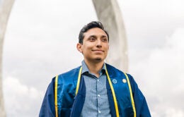 Anthony Ramos by UC Merced arch