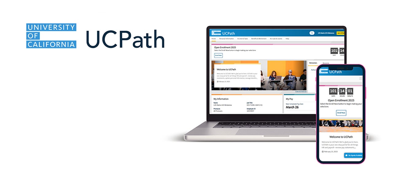 The redesigned UCPath website has a new look to better serve you!
